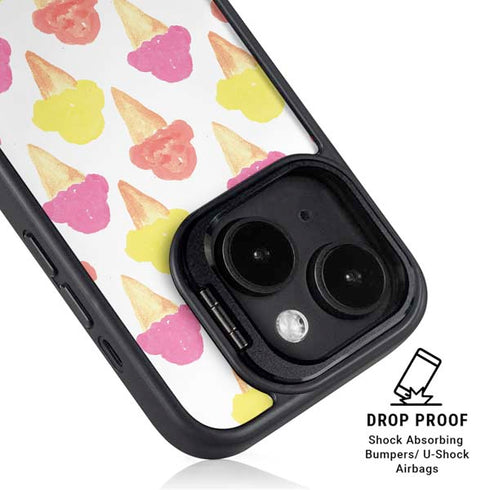 Bouffants and Broken Hearts Ice Cream iPhone 15 Kickstand Case